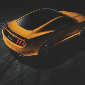 Ford Mustang Spoiler - Rear - Ford Racing - w/Gurney Flap - Gloss Black - `15-`23 Ford Mustang Spoiler - Rear - Ford Racing - w/Gurney Flap - Gloss Black - `15-`23